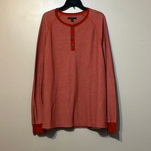 Banana Republic Orange Thermal Henley, XXL